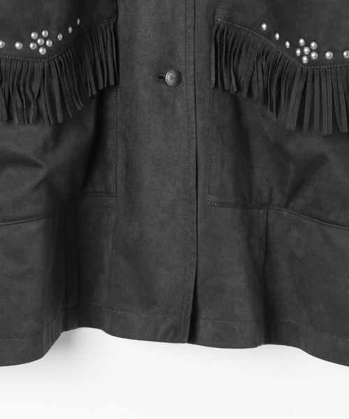 niko and...（ニコアンド）の「スウェードウエスタンシャツジャケット（その他アウター・レディース・キャメル/ブラック・FREE）」の8枚目の写真