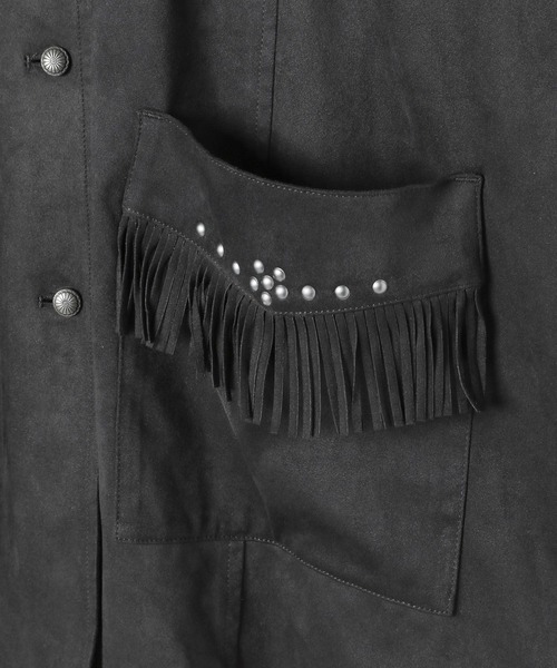 niko and...（ニコアンド）の「スウェードウエスタンシャツジャケット（その他アウター・レディース・キャメル/ブラック・FREE）」の7枚目の写真