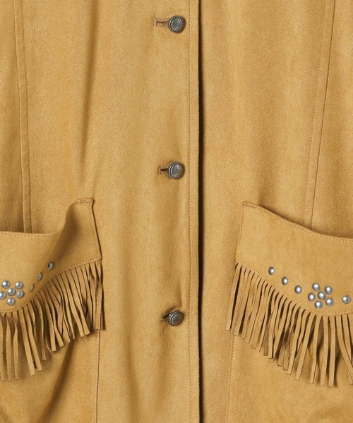 niko and...（ニコアンド）の「スウェードウエスタンシャツジャケット（その他アウター・レディース・キャメル/ブラック・FREE）」の3枚目の写真