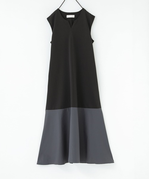 n'OrLABEL（ノアールレーベル）の「『異素材切替えノースリーブワンピース』（ワンピース・レディース・ブラック/ブラウン/グリーン・1/2）」の18枚目の写真