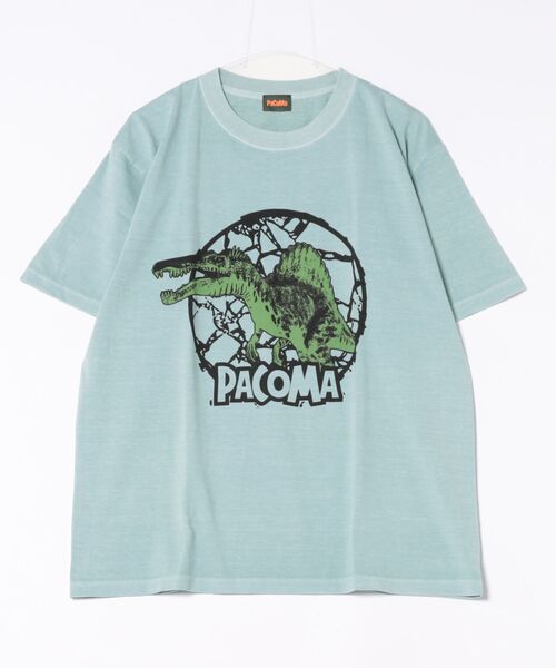sunny branch(サニーブランチ)の「★PaCoMa/パコマ★Spino saurus TEE (ADULT)(Tシャツ/カットソー・メンズ・オフホワイト/サックスブルー/スミクロ/ライトグレー・LARGE/MEDIUM)」の4枚目の写真
