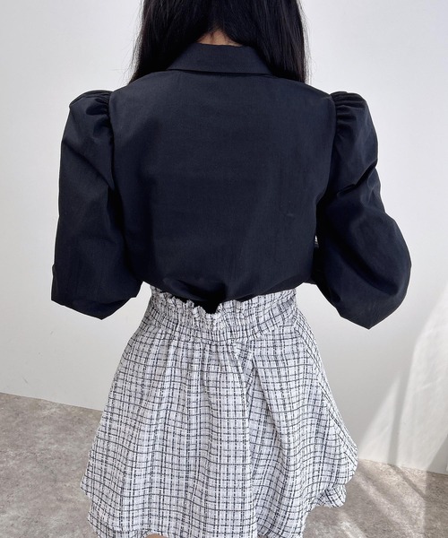 INGNI(イング)の「胸刺繍ボウタイブラウス(シャツ/ブラウス・レディース・ブラック/サックスブルー/オフホワイト/ブラウン系その他2/ネイビー系2・M)」の12枚目の写真