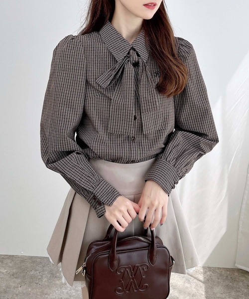 aiNino♡品　ブラウスlong丈 ワンショルニットブラウスセット／A｜INGNI(イング) 公式通販