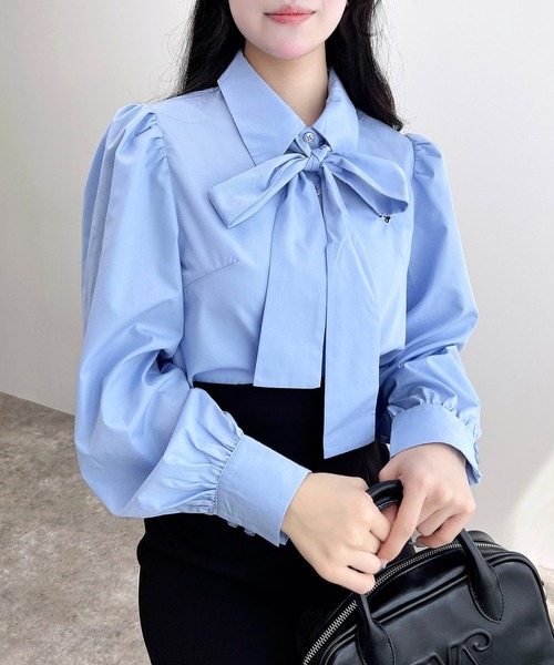 胸刺繍ボウタイブラウス（シャツ/ブラウス）｜INGNI（イング）の