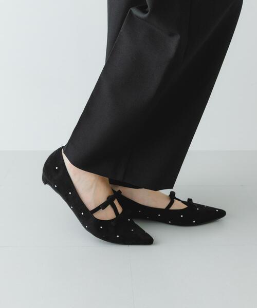 RODE SKO（ロデスコ）の「2センチダブルリボンヒールパンプス（パンプス・レディース・ブラック/オフホワイト・38/36/37）」の6枚目の写真