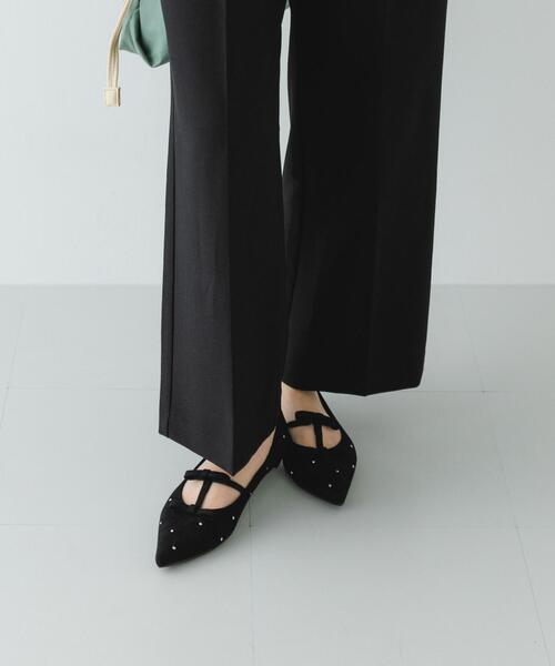 RODE SKO（ロデスコ）の「2センチダブルリボンヒールパンプス（パンプス・レディース・ブラック/オフホワイト・38/36/37）」の7枚目の写真