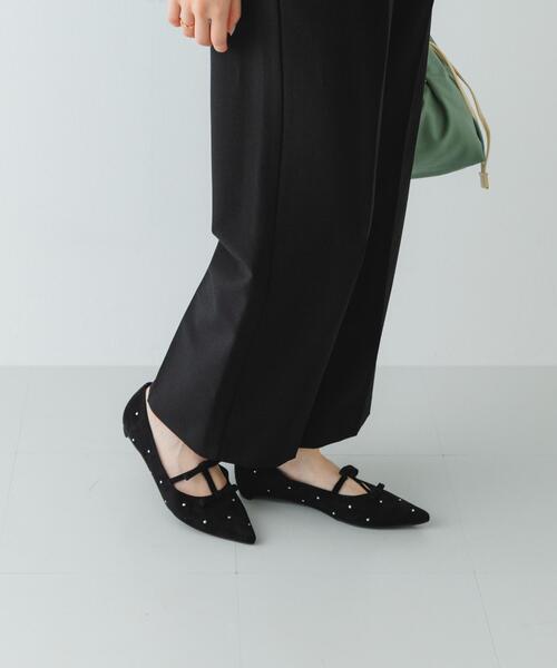 RODE SKO（ロデスコ）の「2センチダブルリボンヒールパンプス（パンプス・レディース・ブラック/オフホワイト・38/36/37）」の8枚目の写真