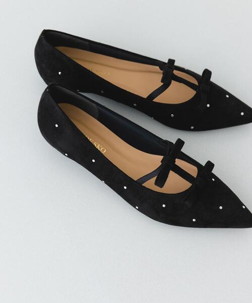 RODE SKO（ロデスコ）の「2センチダブルリボンヒールパンプス（パンプス・レディース・ブラック/オフホワイト・38/36/37）」の12枚目の写真