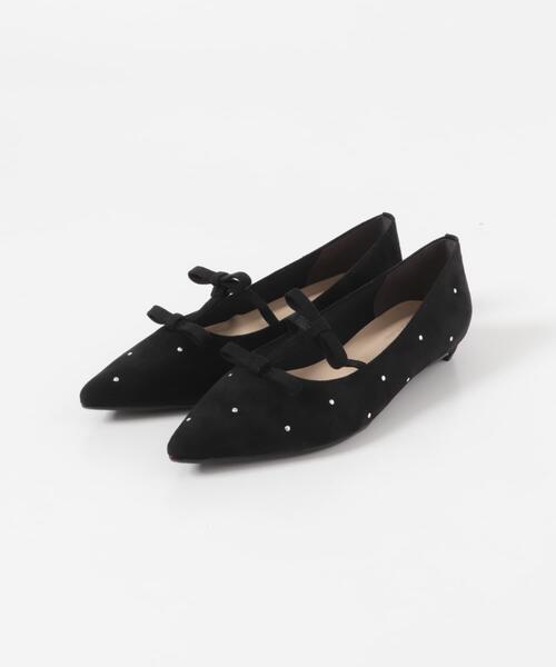 RODE SKO（ロデスコ）の「2センチダブルリボンヒールパンプス（パンプス・レディース・ブラック/オフホワイト・38/36/37）」の14枚目の写真