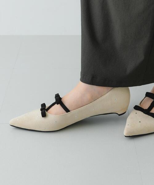 RODE SKO（ロデスコ）の「2センチダブルリボンヒールパンプス（パンプス・レディース・ブラック/オフホワイト・38/36/37）」の22枚目の写真