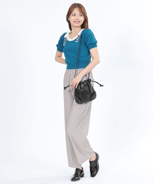 MARY QUANT（マリークワント）の「デイジーパッチドロスト ショルダー（ショルダーバッグ・レディース・ブラック/ピンクベージュ/シルバー/ブルー・FREE）」の9枚目の写真