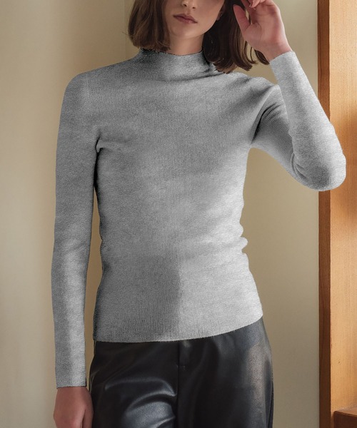 セール】【2025AW】【縫い目のないシームレス】ハイネック カラー