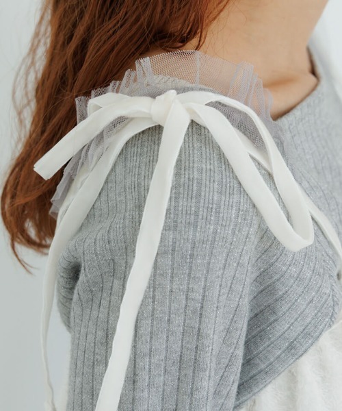 flower（フラワー）の「シャギーフリルビスチェ（キャミソール・レディース・ブラック/アイボリー・FREE）」の13枚目の写真