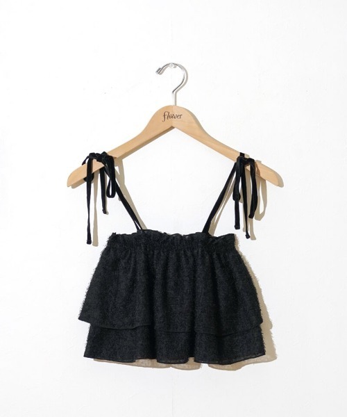 flower（フラワー）の「シャギーフリルビスチェ（キャミソール・レディース・ブラック/アイボリー・FREE）」の20枚目の写真