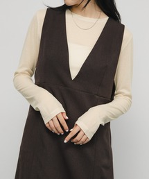 KBF | シアーリブデザインカットソー(Tシャツ/カットソー)