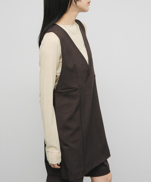 KBF（ケイビーエフ）の「シアーリブデザインカットソー（Tシャツ/カットソー・レディース・チャコールグレー/ピンク/ライトベージュ・ONE）」の13枚目の写真