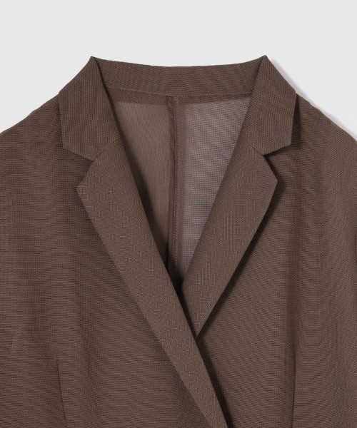 VICKY（ビッキー）の「メッシュダブルテーラージャケット≪手洗い可能≫（ダウンジャケット/コート・レディース・ブラック/ブラウン・M）」の5枚目の写真