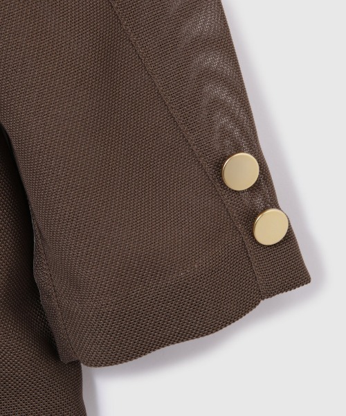 VICKY（ビッキー）の「メッシュダブルテーラージャケット≪手洗い可能≫（ダウンジャケット/コート・レディース・ブラック/ブラウン・M）」の8枚目の写真