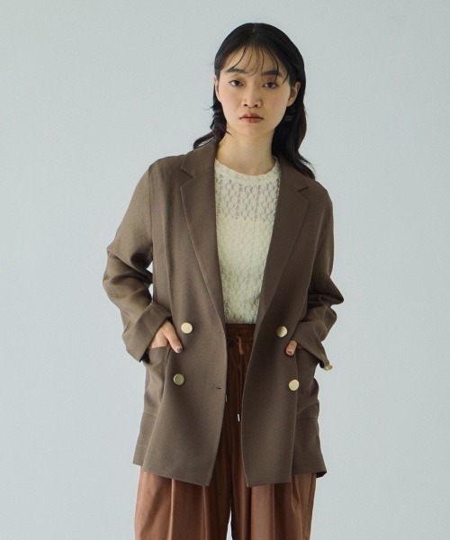 VICKY（ビッキー）の「メッシュダブルテーラージャケット≪手洗い可能≫（ダウンジャケット/コート・レディース・ブラック/ブラウン・M）」の20枚目の写真