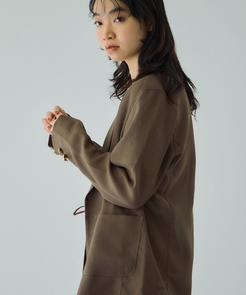 VICKY（ビッキー）の「メッシュダブルテーラージャケット≪手洗い可能≫（ダウンジャケット/コート・レディース・ブラック/ブラウン・M）」の22枚目の写真