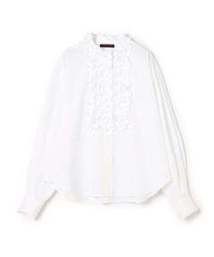 セール】ホワイトコンビネーション マントブラウス（シャツ/ブラウス