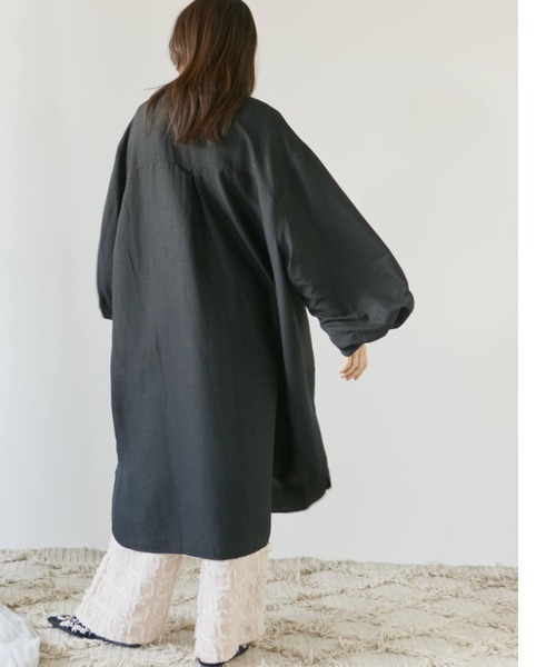 Libra Cue（リブラ キュー）の「ロングシャツワンピース（シャツワンピース・レディース・ホワイト/ブラック・FREE）」の22枚目の写真