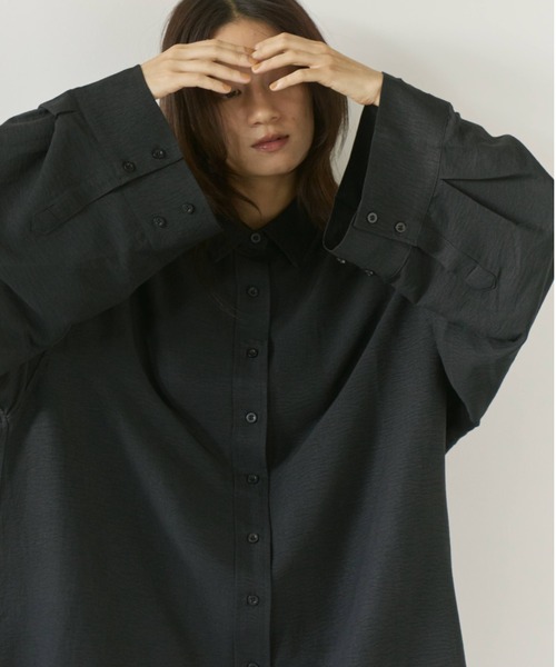 Libra Cue（リブラ キュー）の「ロングシャツワンピース（シャツワンピース・レディース・ホワイト/ブラック・FREE）」の15枚目の写真