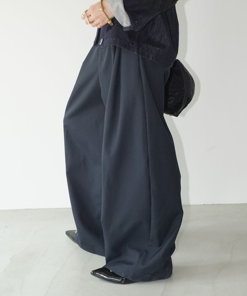 00s 極太ワイドスラックス チャコール チェック sullentokyo CHAN ファッション 00s 極太ワイドスラックス チャコール