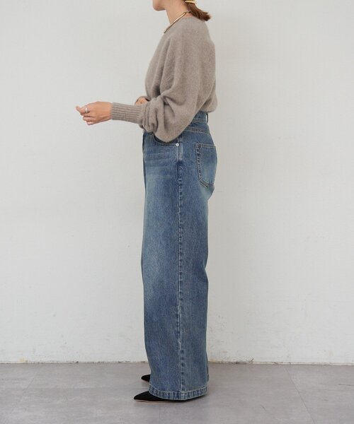 SHENERY（シーナリー）の「ウエストデザインデニム（デニムパンツ・レディース・ブルー/ブラック・38/36）」の5枚目の写真