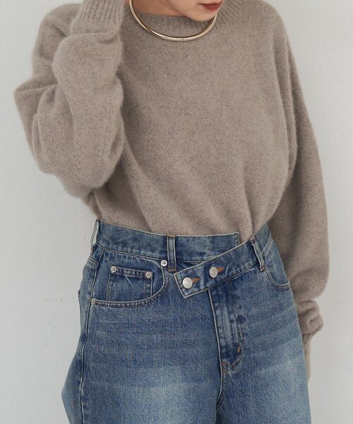 SHENERY（シーナリー）の「ウエストデザインデニム（デニムパンツ・レディース・ブルー/ブラック・38/36）」の9枚目の写真