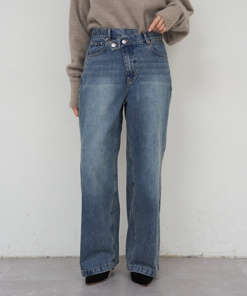 SHENERY（シーナリー）の「ウエストデザインデニム（デニムパンツ・レディース・ブルー/ブラック・38/36）」の11枚目の写真