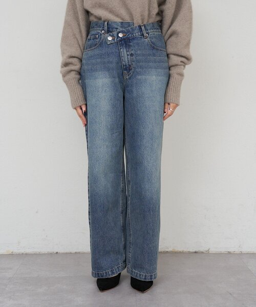 SHENERY（シーナリー）の「ウエストデザインデニム（デニムパンツ・レディース・ブルー/ブラック・38/36）」の17枚目の写真