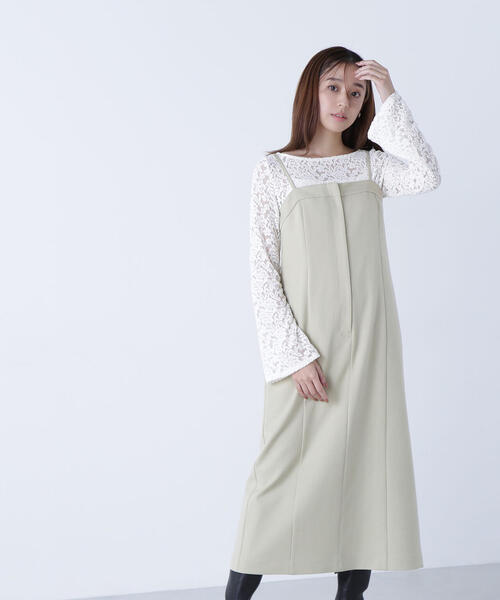 NATURAL BEAUTY BASIC（ナチュラルビューティーベーシック）の「◇キャミワンピース（ワンピース・レディース・ダークブラウン/イエロー・P/S/MEDIUM/SMALL）」の17枚目の写真