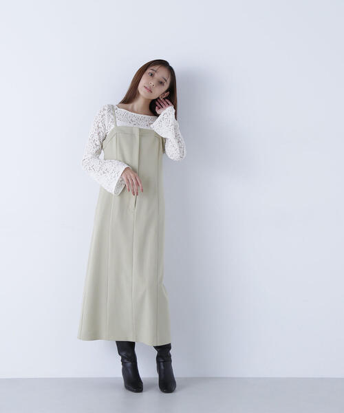 NATURAL BEAUTY BASIC（ナチュラルビューティーベーシック）の「◇キャミワンピース（ワンピース・レディース・ダークブラウン/イエロー・P/S/MEDIUM/SMALL）」の21枚目の写真