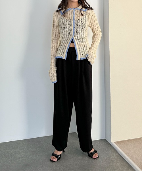 PILIT（ピリット）の「ポンチタックカーブパンツ（その他パンツ・レディース・アイボリー/ブラック/ブラウン・MEDIUM）」の21枚目の写真