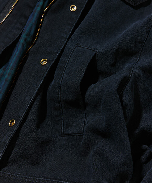 NAUTICA（ノーティカ）の「NAUTICA/ノーティカ ヴィンテージライク 衿切り替え クラッシュド ダックコート（ステンカラーコート・メンズ・ベージュ/ブラック/オリーブ・MEDIUM/LARGE/X-LARGE）」の15枚目の写真