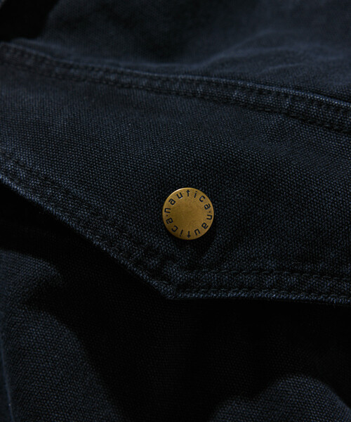 NAUTICA（ノーティカ）の「NAUTICA/ノーティカ ヴィンテージライク 衿切り替え クラッシュド ダックコート（ステンカラーコート・メンズ・ベージュ/ブラック/オリーブ・MEDIUM/LARGE/X-LARGE）」の17枚目の写真