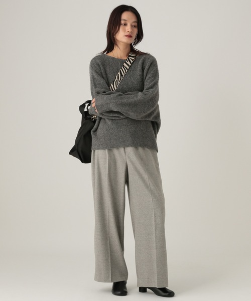 Elura（エルーラ）の「ウールライクワイドパンツ/596038（その他パンツ・レディース・ネイビー/オフホワイト/ライトグレー・MEDIUM/LARGE/FREE(S)）」の11枚目の写真