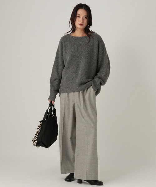 Elura（エルーラ）の「ウールライクワイドパンツ/596038（その他パンツ・レディース・ネイビー/オフホワイト/ライトグレー・MEDIUM/LARGE/FREE(S)）」の8枚目の写真