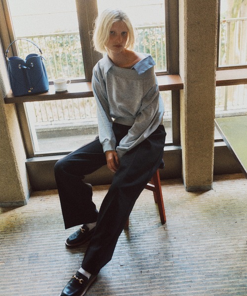 POLO BCS（ポロ ビーシーエス）の「【POLO BCS】VIS別注ワンショルダースウェットトップス（スウェット・レディース・グレー/ブラック/ネイビー・FREE）」の5枚目の写真