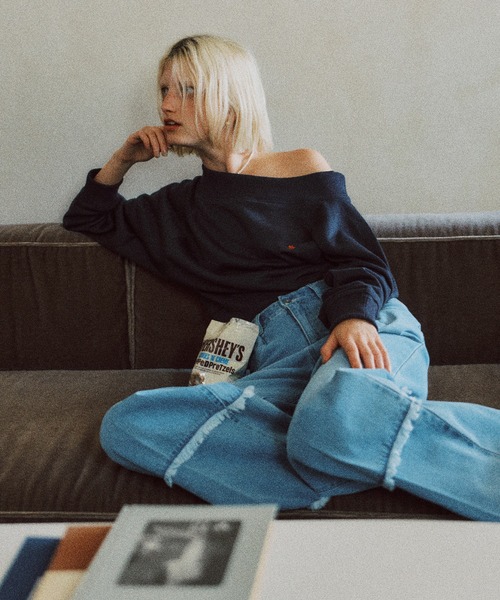 POLO BCS（ポロ ビーシーエス）の「【POLO BCS】VIS別注ワンショルダースウェットトップス（スウェット・レディース・グレー/ブラック/ネイビー・FREE）」の7枚目の写真