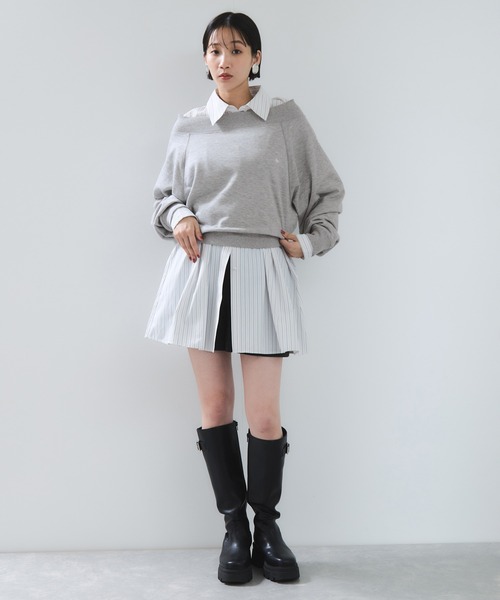 POLO BCS（ポロ ビーシーエス）の「【POLO BCS】VIS別注ワンショルダースウェットトップス（スウェット・レディース・グレー/ブラック/ネイビー・FREE）」の9枚目の写真