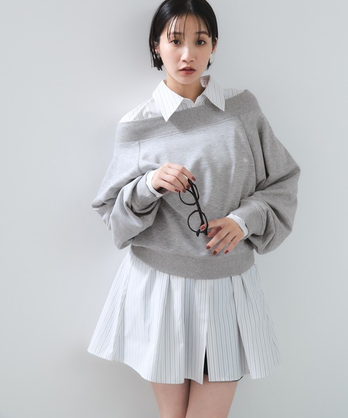 POLO BCS（ポロ ビーシーエス）の「【POLO BCS】VIS別注ワンショルダースウェットトップス（スウェット・レディース・グレー/ブラック/ネイビー・FREE）」の10枚目の写真