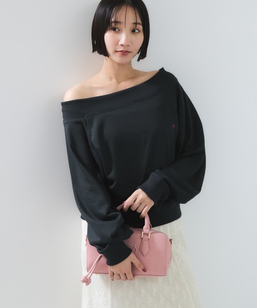 POLO BCS（ポロ ビーシーエス）の「【POLO BCS】VIS別注ワンショルダースウェットトップス（スウェット・レディース・グレー/ブラック/ネイビー・FREE）」の13枚目の写真