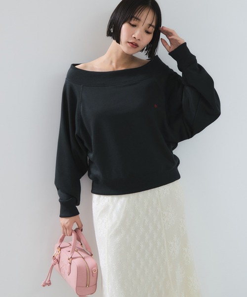 POLO BCS（ポロ ビーシーエス）の「【POLO BCS】VIS別注ワンショルダースウェットトップス（スウェット・レディース・グレー/ブラック/ネイビー・FREE）」の14枚目の写真