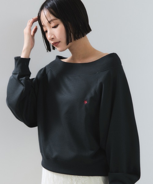 POLO BCS（ポロ ビーシーエス）の「【POLO BCS】VIS別注ワンショルダースウェットトップス（スウェット・レディース・グレー/ブラック/ネイビー・FREE）」の16枚目の写真