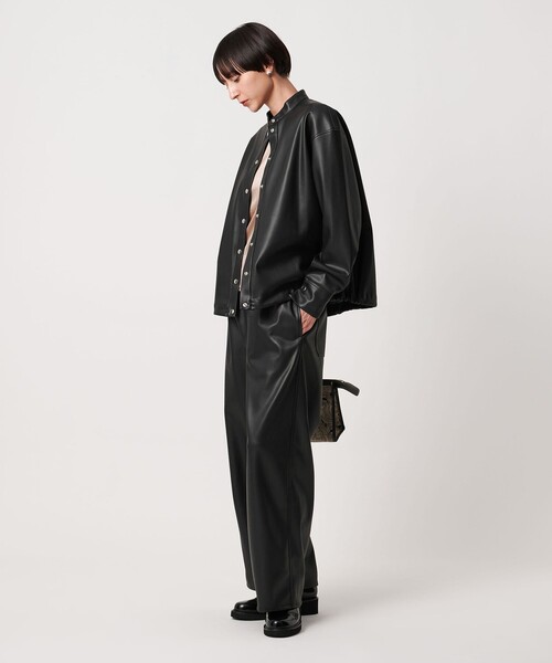 別注】＜CINOH＞レザーライク シャツ ブルゾン（ブルゾン）｜CINOH