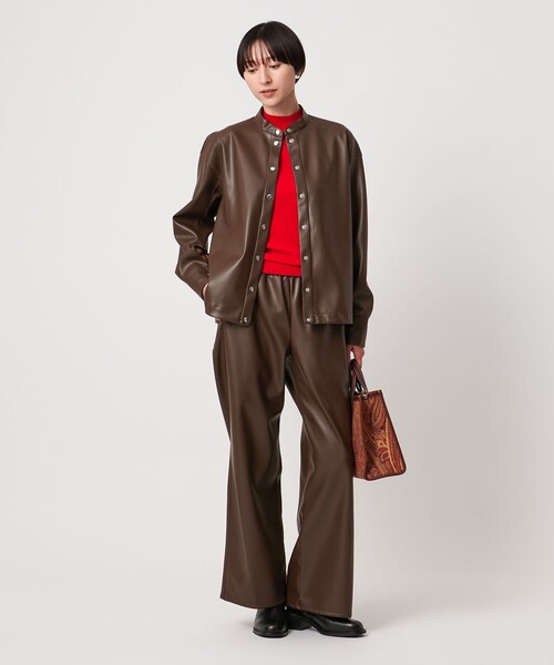 別注】＜CINOH＞レザーライク シャツ ブルゾン（ブルゾン）｜CINOH