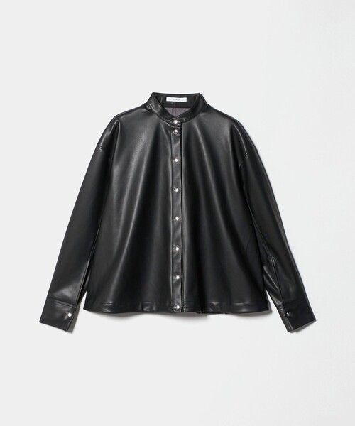 別注】＜CINOH＞レザーライク シャツ ブルゾン（ブルゾン）｜CINOH
