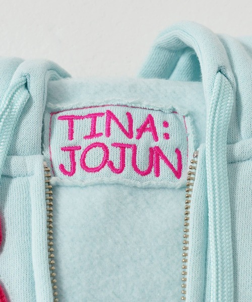 TINA：JOJUN（ティーナジョジュン）の「裏起毛 ロゴパッチワーク